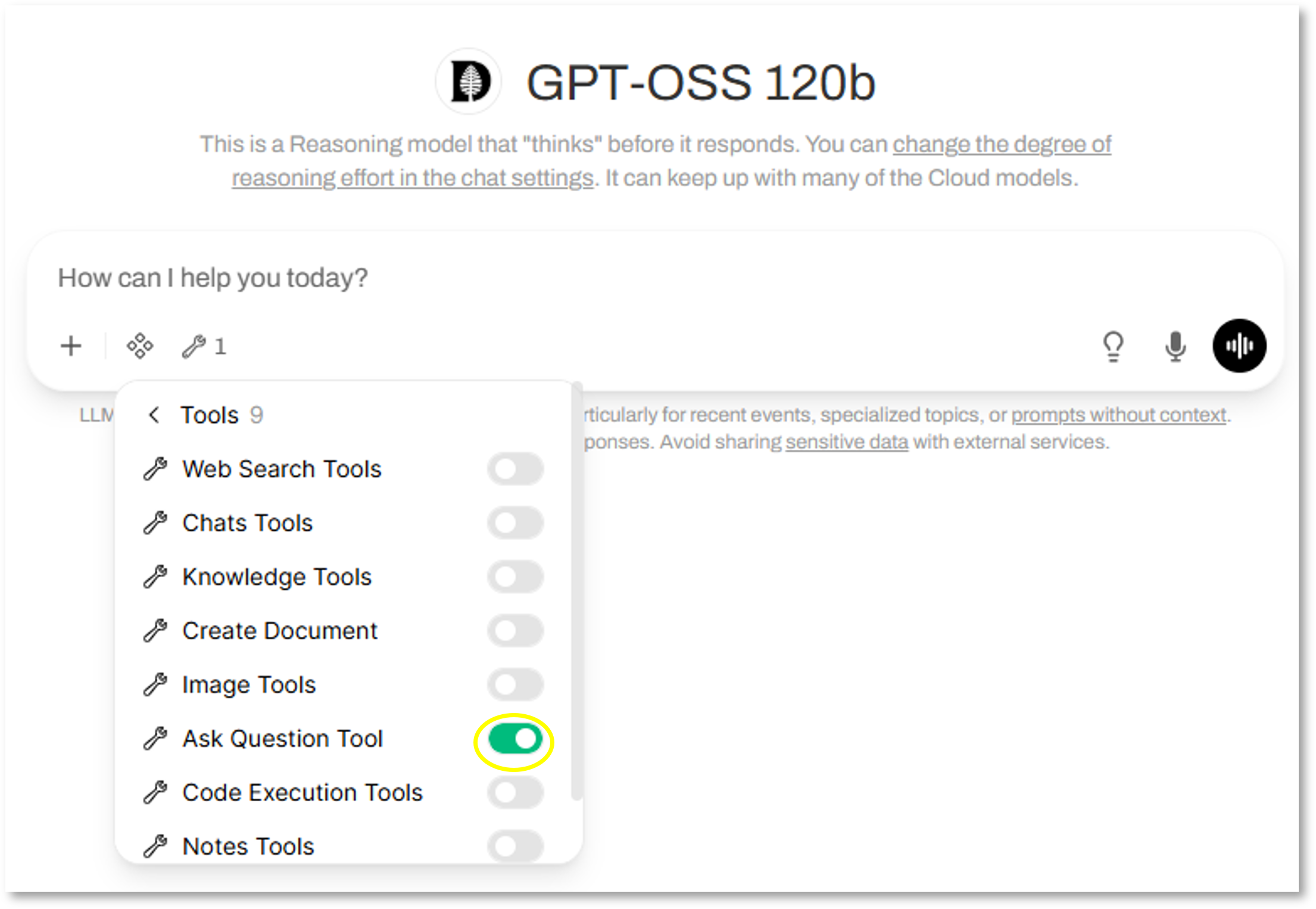 Setting up Ask Question Tool