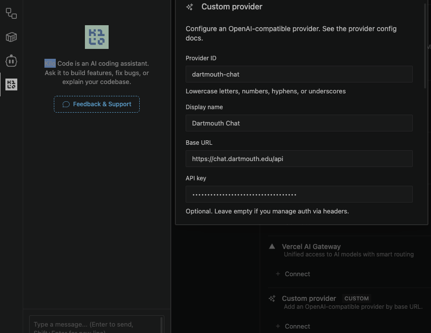 Dartmouth Chat API Key