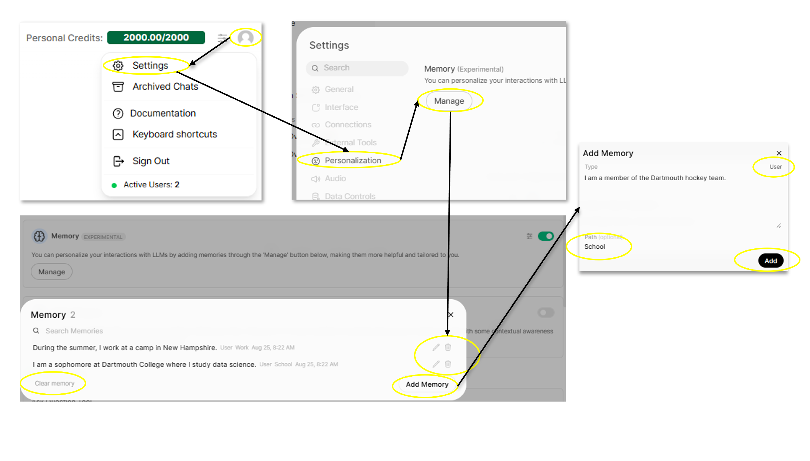 Viewing and Managing Memory