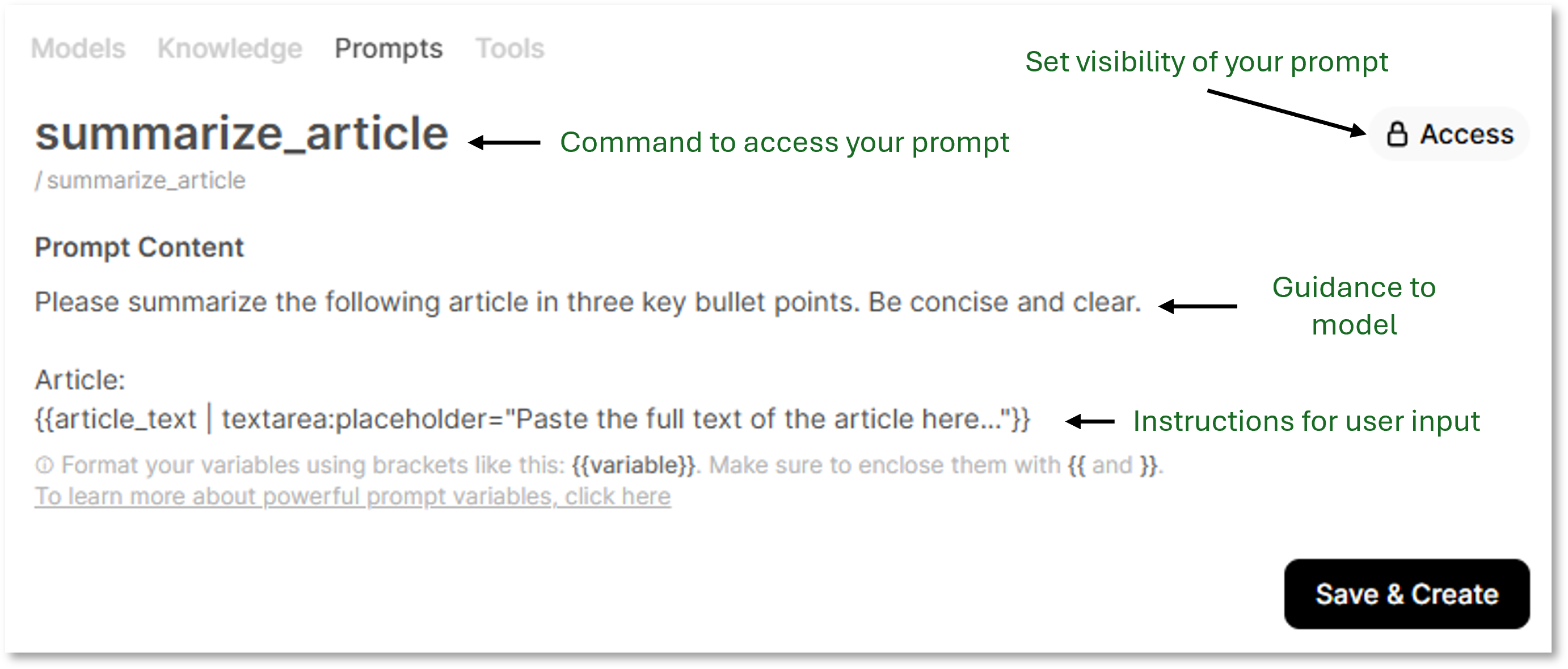Creating a Prompt