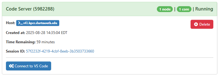 Launching Code Server