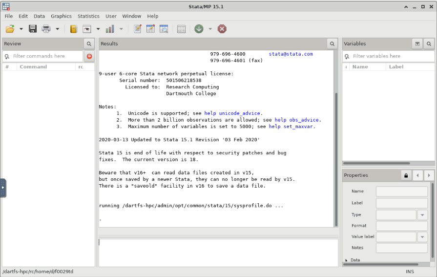 Stata Interface
