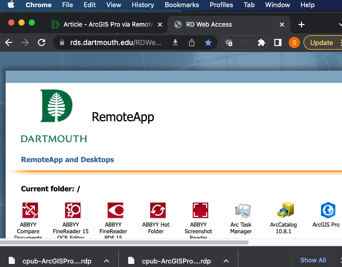 Access ArcGIS Pro Remote