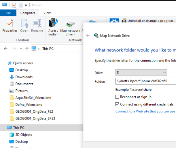 Map Network Drive